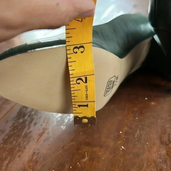 Vintage Sandra Miller Peep Toe Green Heels Size 7.5 - Picture 10 of 10